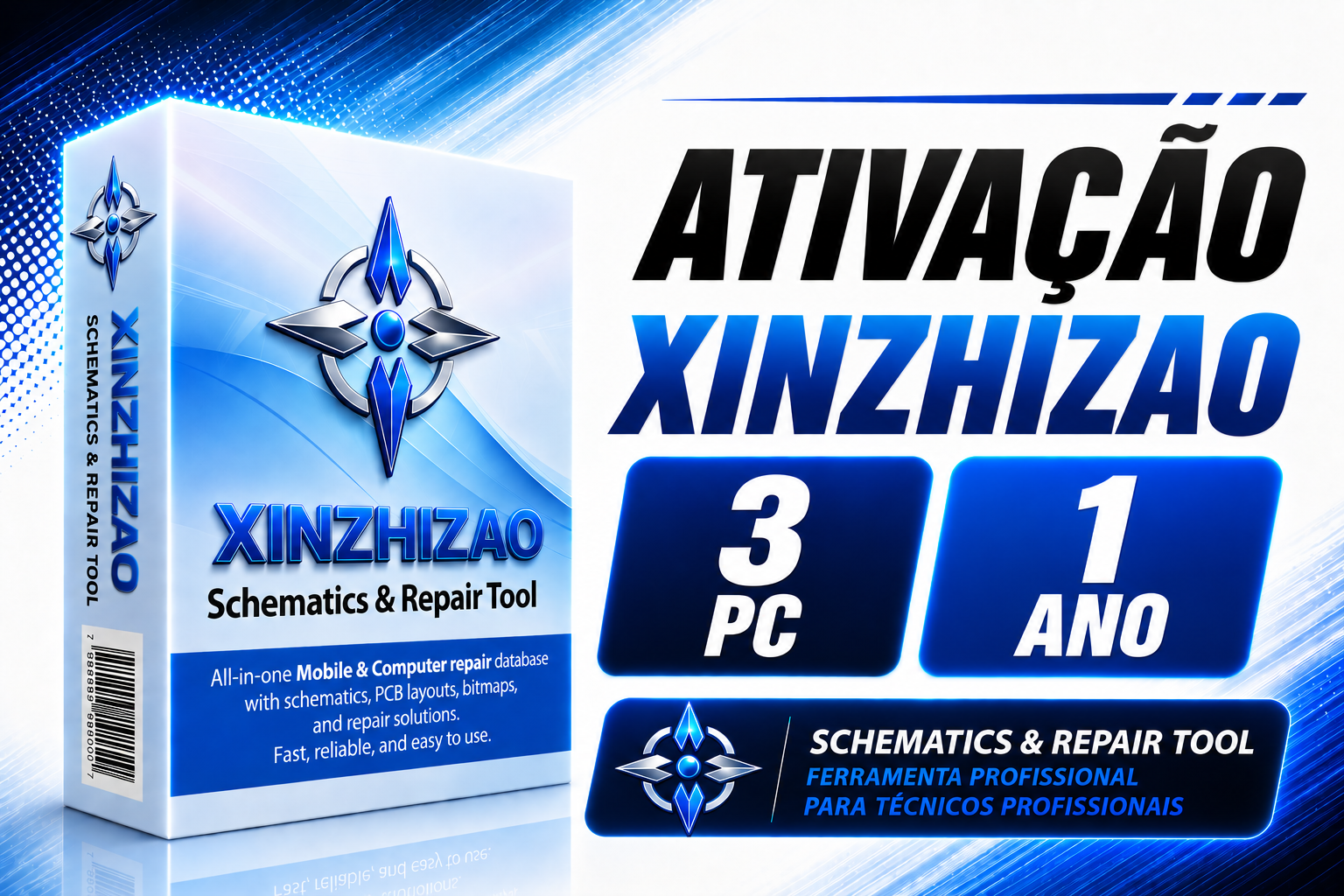 XINZHIZAO [ ATIVAÇÃO 1 ANO / 3 PC ]