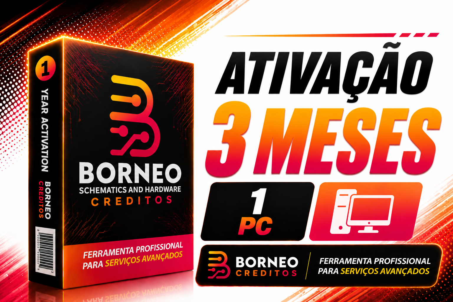 BORNEO ESCHEMATICS - ATIVAÇÃO OU RENOVAÇÃO [ 3 MESES / 1 PC ]